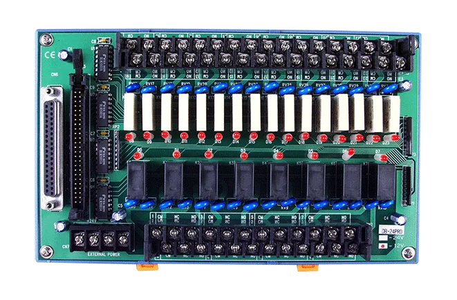 DB-24PRD/12/DIN 24-ch Power Relay Board with DIN-rail Mounting (12V)