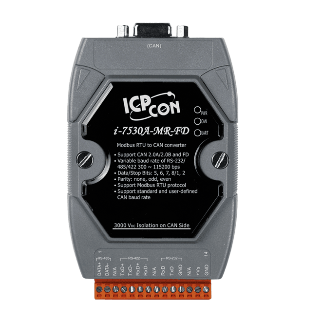 I-7530A-MR-FD-G Modbus RTU to CAN Converter