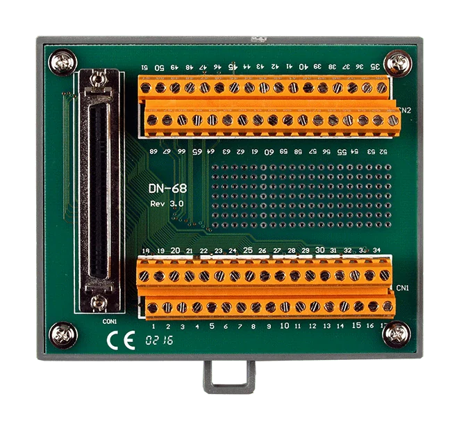 DN-68 DIN-Rail Terminal Board for PISO-ENCODER300(U)/600(U) Encoder Input