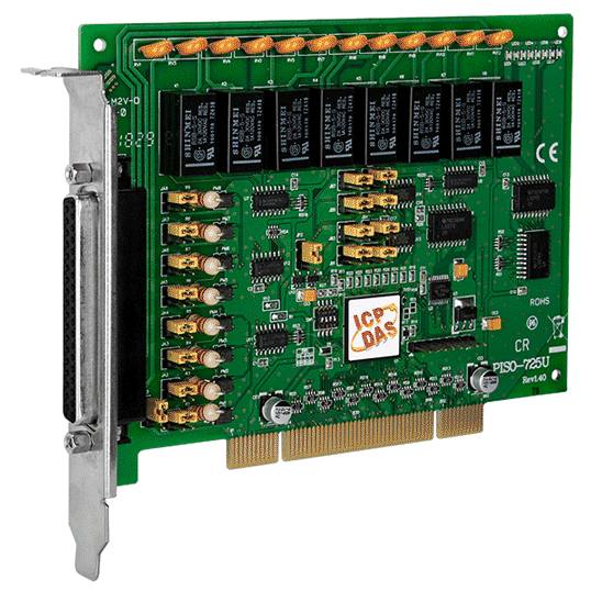 PISO-725U Universal PCI Card, 8-ch Relay Output and 8-ch Isolated DI