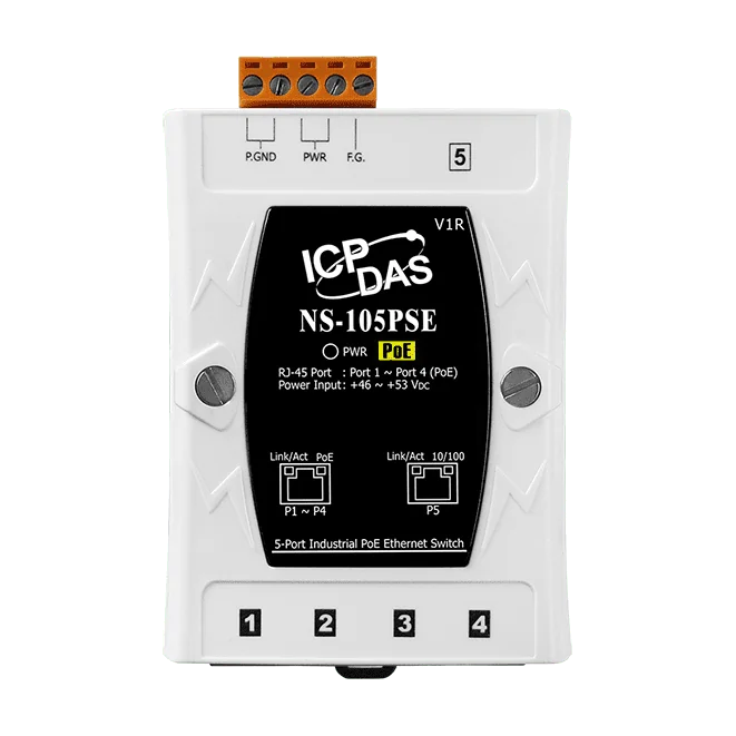 NS-105PSE Unmanaged 5-Port PoE (PSE) Ethernet Switch, 10/100 Mbps