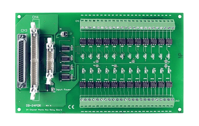 DB-24POR 24-ch PhotoMOS Relay Board, OPTO-22 Compatible DAQ Daughter Board