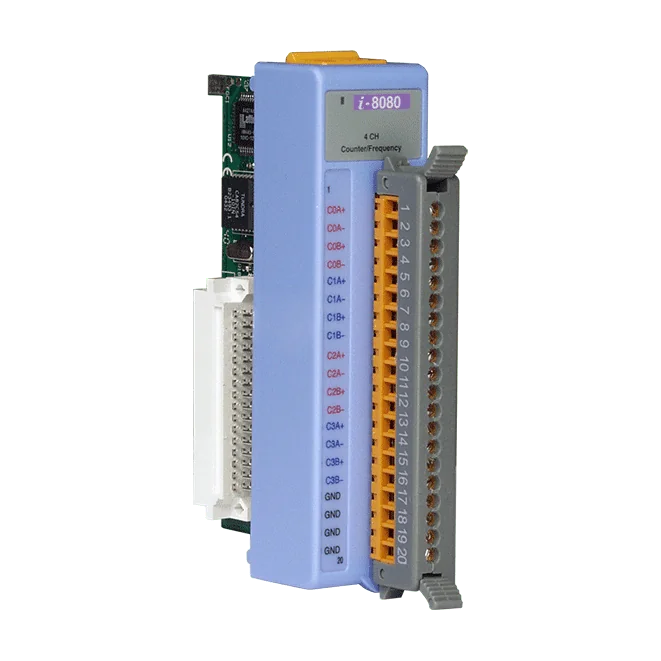 I-8080 Counter/Frequency/Encoder Input Module, 4/8-ch Blue Cover