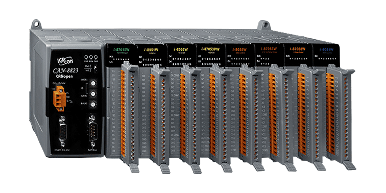 CAN-8823-G CANopen Remote I/O Unit with 8 I/O Expansion Slots