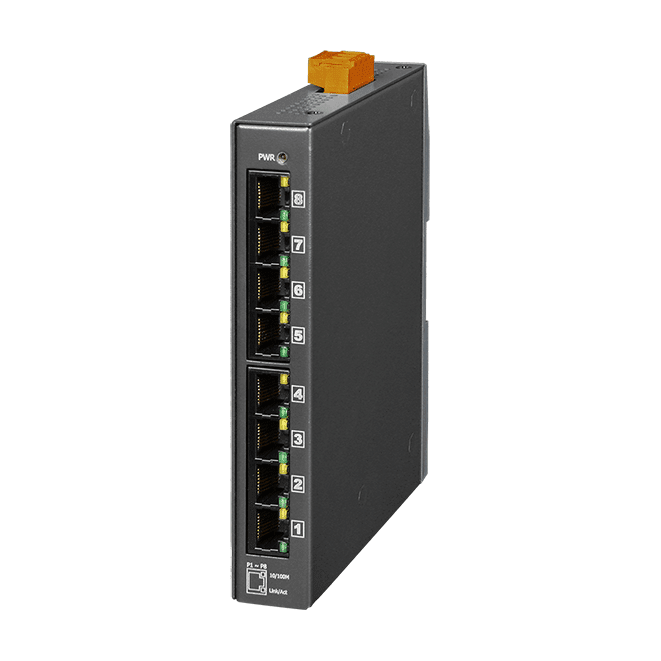 NSM-208A Unmanaged 8-Port Industrial 10/100 Mbps Ethernet Switch, Metal Case