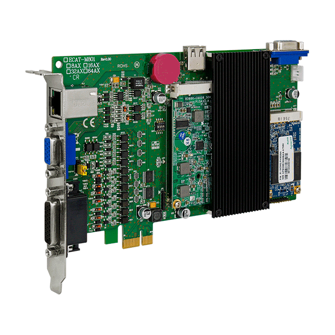 ECAT-M801-8AX PCI Express EtherCAT MainDevice Board, 8-Axis, 13-ch DIO