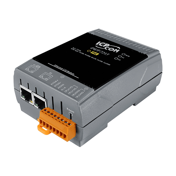 PET-7215 PoE Ethernet I/O Module with 2-port Switch, 7-ch RTD Input