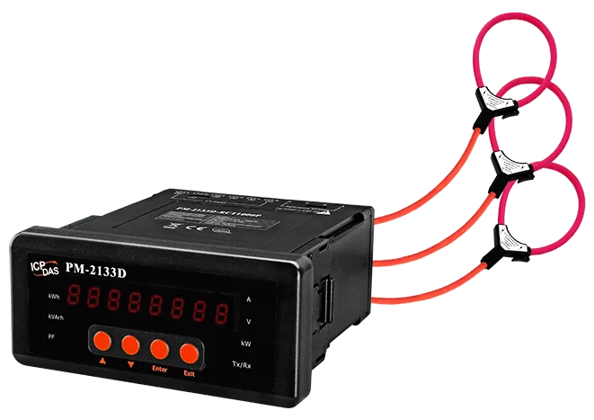 PM-2133D-RCT1000P 3-Phase Power Meter, Modbus RTU, 1000 A Rogowski CT