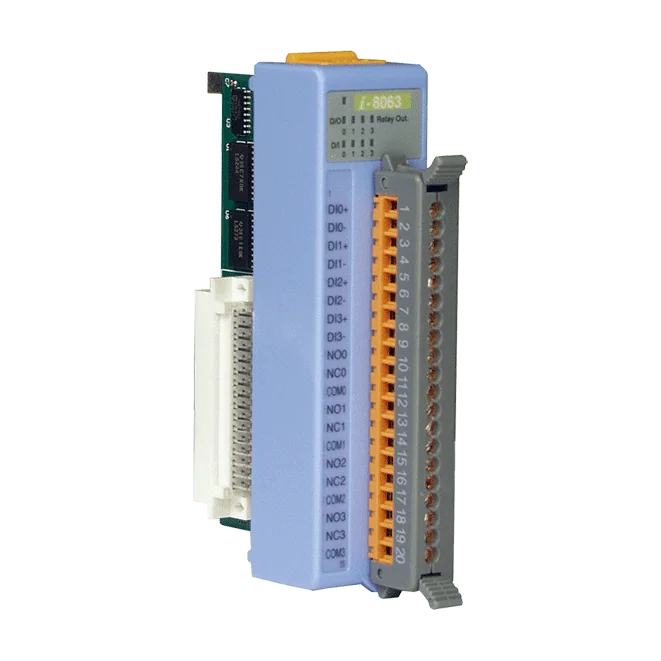 I-8063 Isolated DI and Form C Power Relay Module, Blue Cover