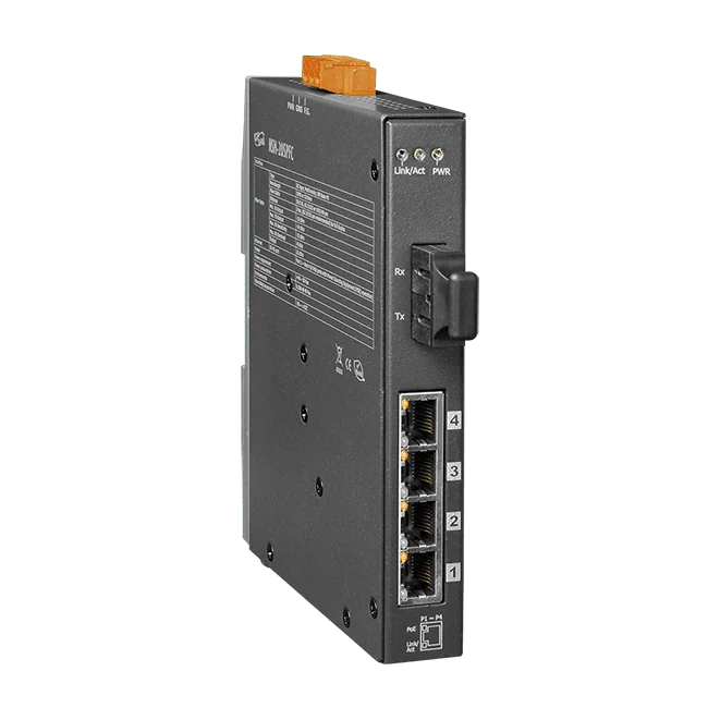 NSM-205PFC Unmanaged PoE Switch, 4 PSE Ports + 1 Multi-mode Fibre