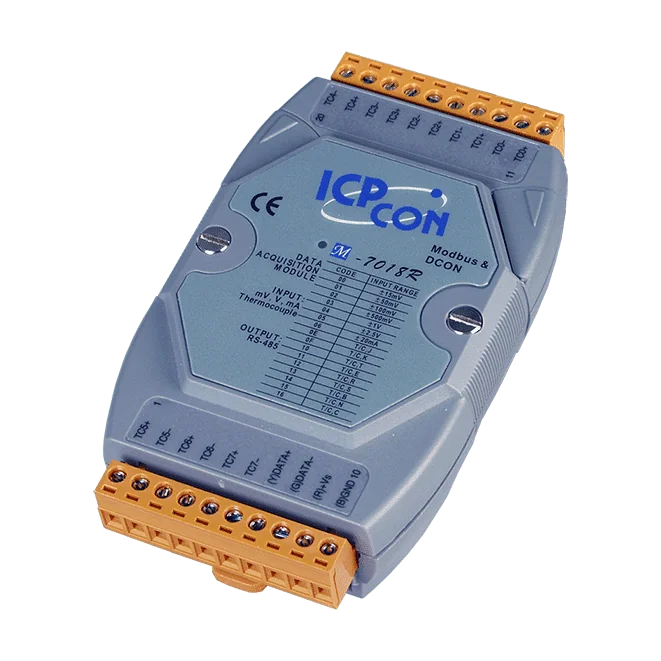 M-7018R-G 8-ch Thermocouple Input Module, 240 Vrms Overvoltage Protection