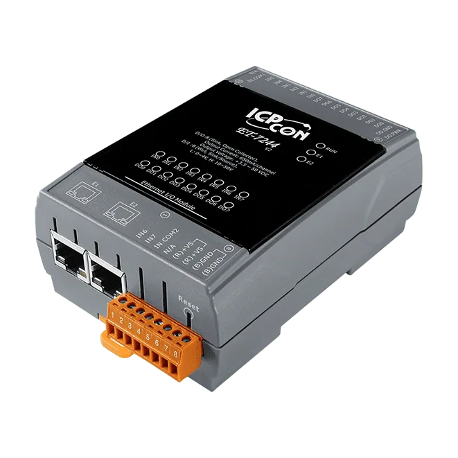 ET-7244 Ethernet I/O Module, 8-ch DI/DO with 2-port Ethernet Switch