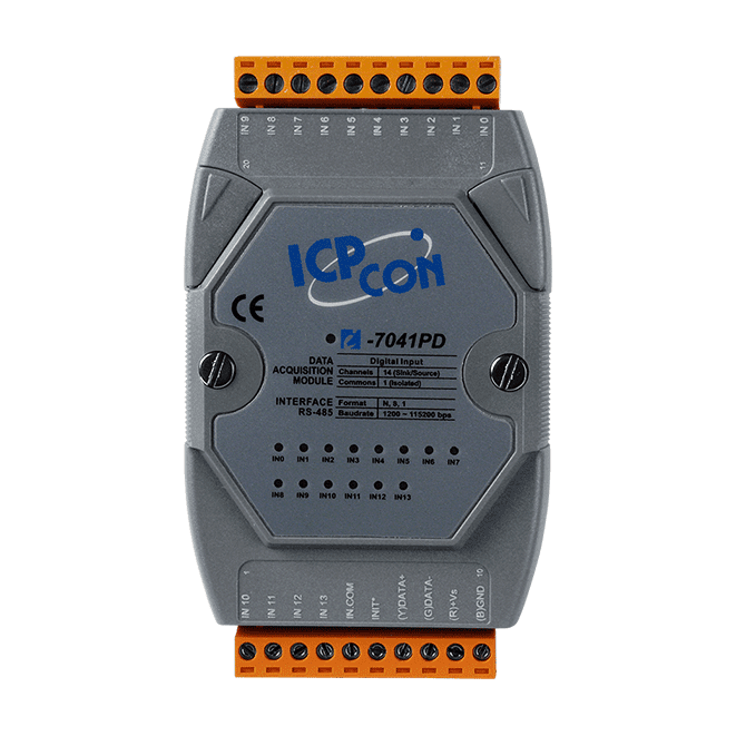I-7041PD-G 14-ch Isolated Digital Input Module with LED, DCON RS-485