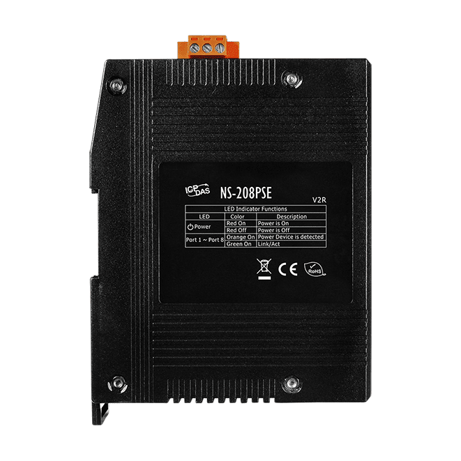 NS-208PSE 8-Port Unmanaged PoE Industrial Ethernet Switch (PSE)