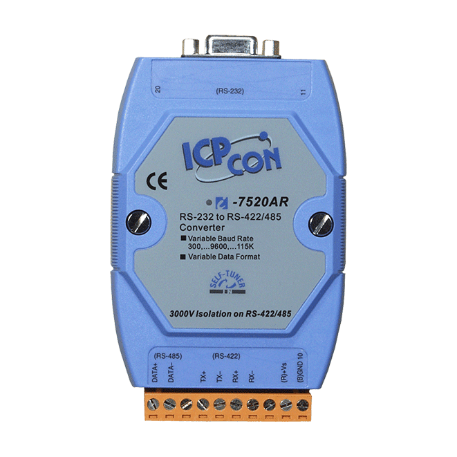 I-7520AR RS-232 to Isolated RS-422/485 Converter, Blue Cover