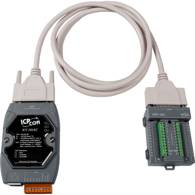 ET-7019Z/S Ethernet I/O Module with Universal 10-ch AI, 6-ch DO