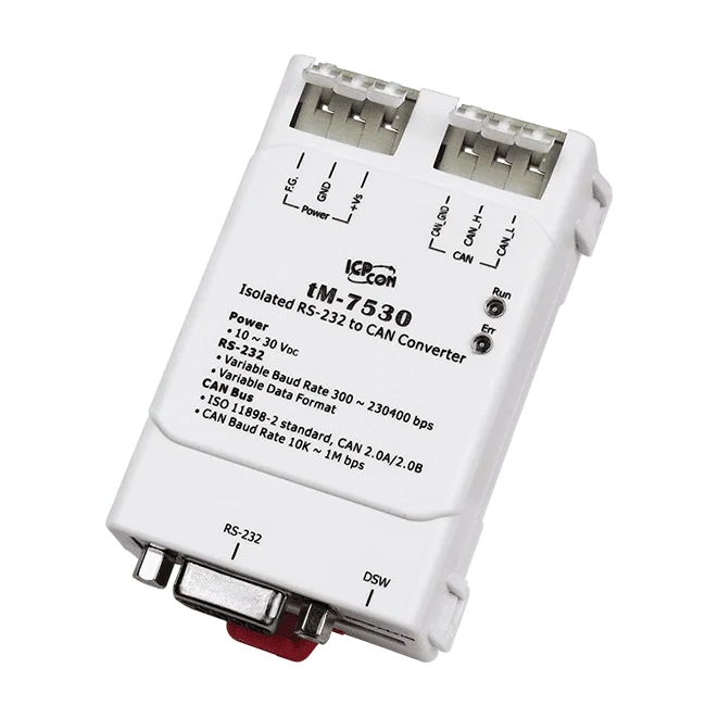 tM-7530 Intelligent Tiny RS-232/CAN Converter with Pair Connection Mode