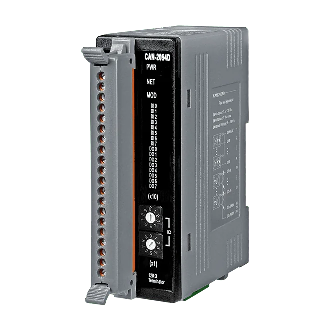 CAN-2054D DeviceNet Slave Module, 8-ch Isolated DI and 8-ch Isolated DO