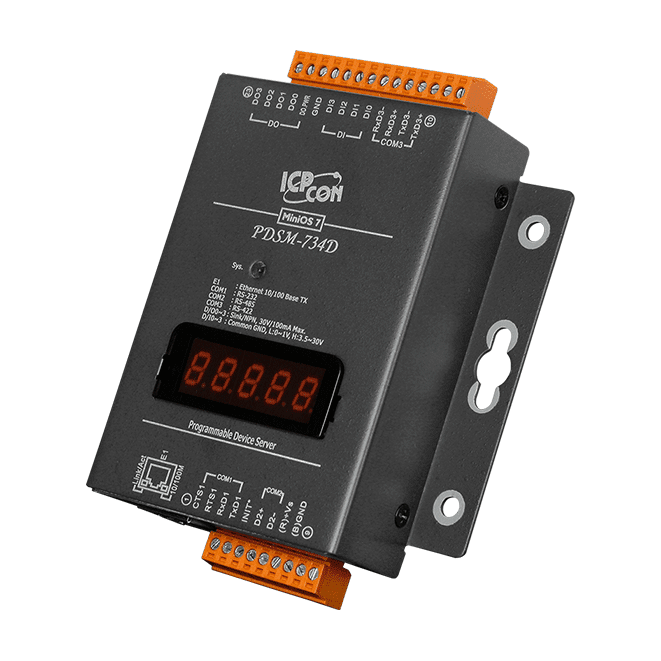 PDSM-734D Serial-to-Ethernet Device Server, 3 Serial Ports, 4x DI/4x DO