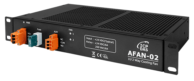 AFAN-02 1U 2-Way Cooling Fan Module with Relay Alarm