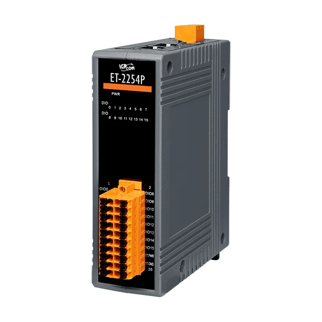 ET-2254P Ethernet I/O Module, 16-ch Universal DIO with 2-port Switch