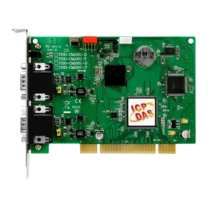 PISO-CM200U-D 2-Port Programmable CAN Universal PCI Card, 9-Pin D-sub