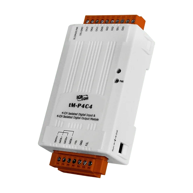 tM-P4C4 RS-485 I/O Module, 4-ch Isolated DI (Wet) and DO (Sink, NPN)