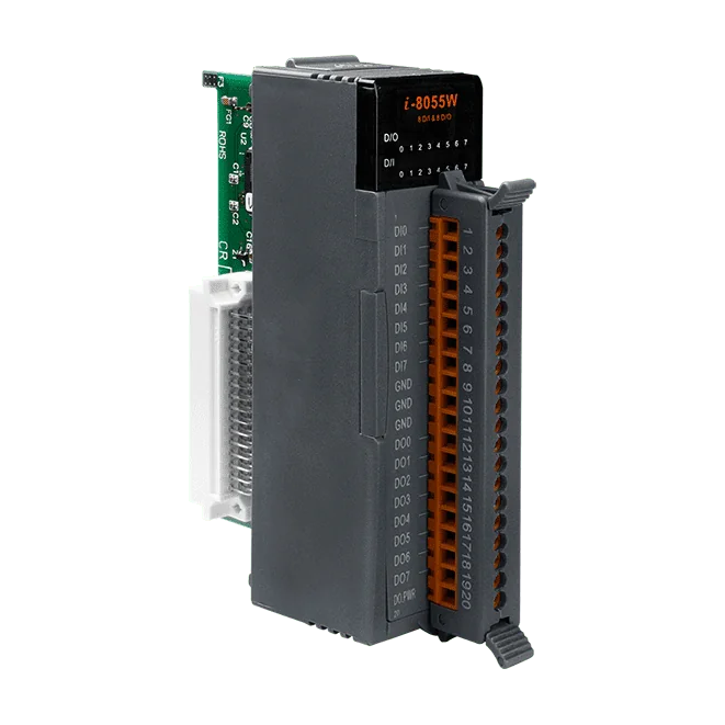 I-8055W-G 8-ch Non-isolated DI/DO Module, Dry Contact Input & Sink NPN Output