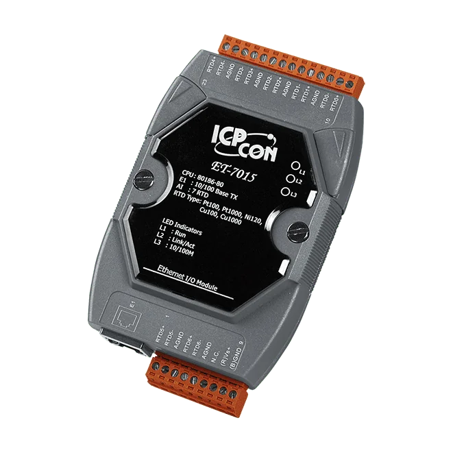 ET-7015 Ethernet I/O Module, 7-ch RTD Input