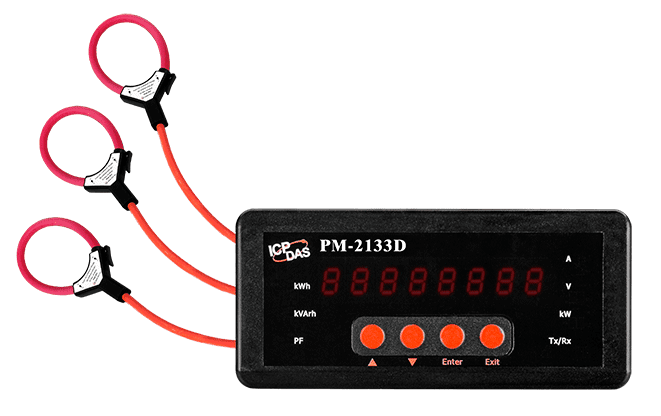 PM-2133D-RCT500P Modbus RTU 3-Phase Power Meter, 500 A Rogowski Coil CT