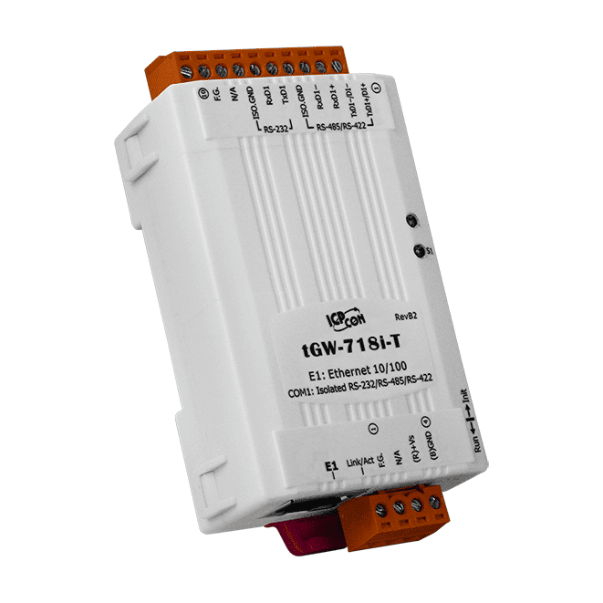 tGW-718i-T Modbus TCP to RTU/ASCII Gateway, 1-port Isolated RS-232/422/485