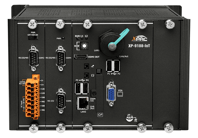 XP-9188-IoT Win-GRAF PAC, 1-Slot Windows 10 IoT Soft PLC with HMI