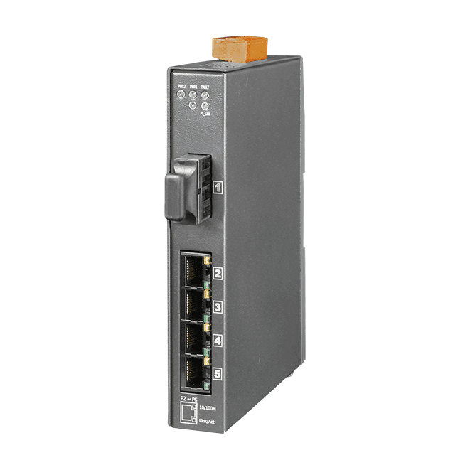 NSM-205AFCS-60T Unmanaged Fiber Ethernet Switch, 4-Port + 1 x 100Base-FX SC