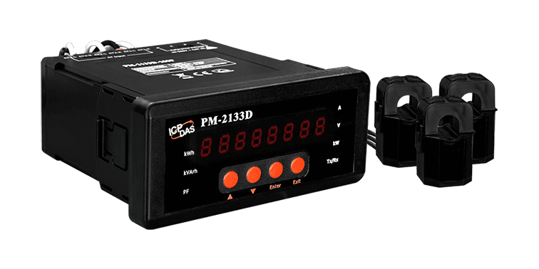 PM-2133D-100P Modbus RTU Three-Phase Power Meter, 60 A Clip-on CT
