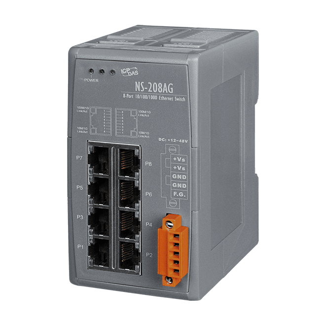 NS-208AG Unmanaged 8-Port 10/100/1000 Base-T Ethernet Switch