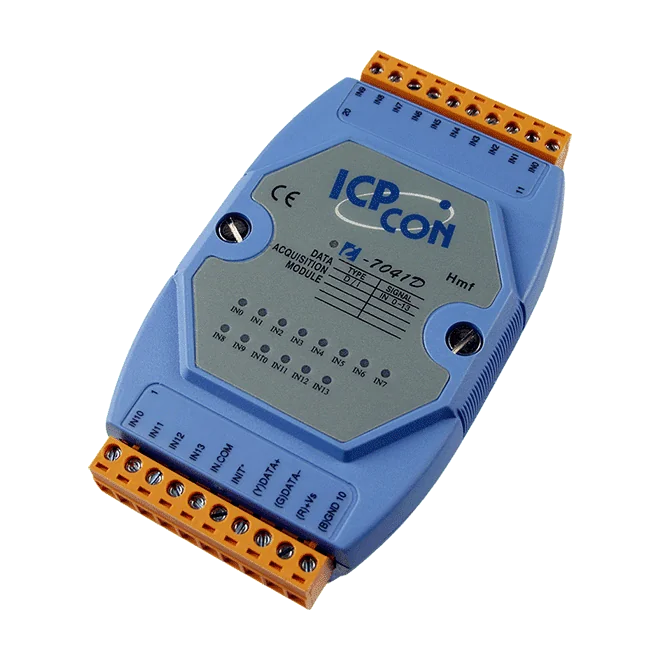 I-7041D 14-ch Isolated Digital Input Module with LED Display, DCON RS-485