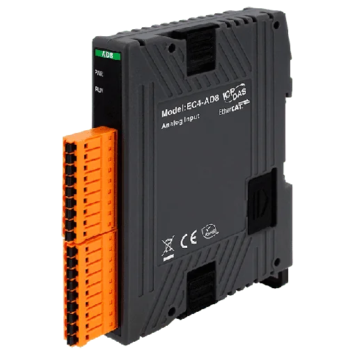 EC4-AD8 EtherCAT SubDevice Slim Analog Input Module, 8-ch 16-bit